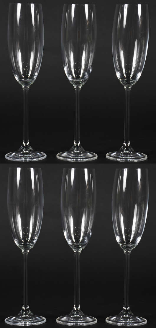 Seis flutes de cristal da Bohemia, 200 ml. - foto 1 de 3