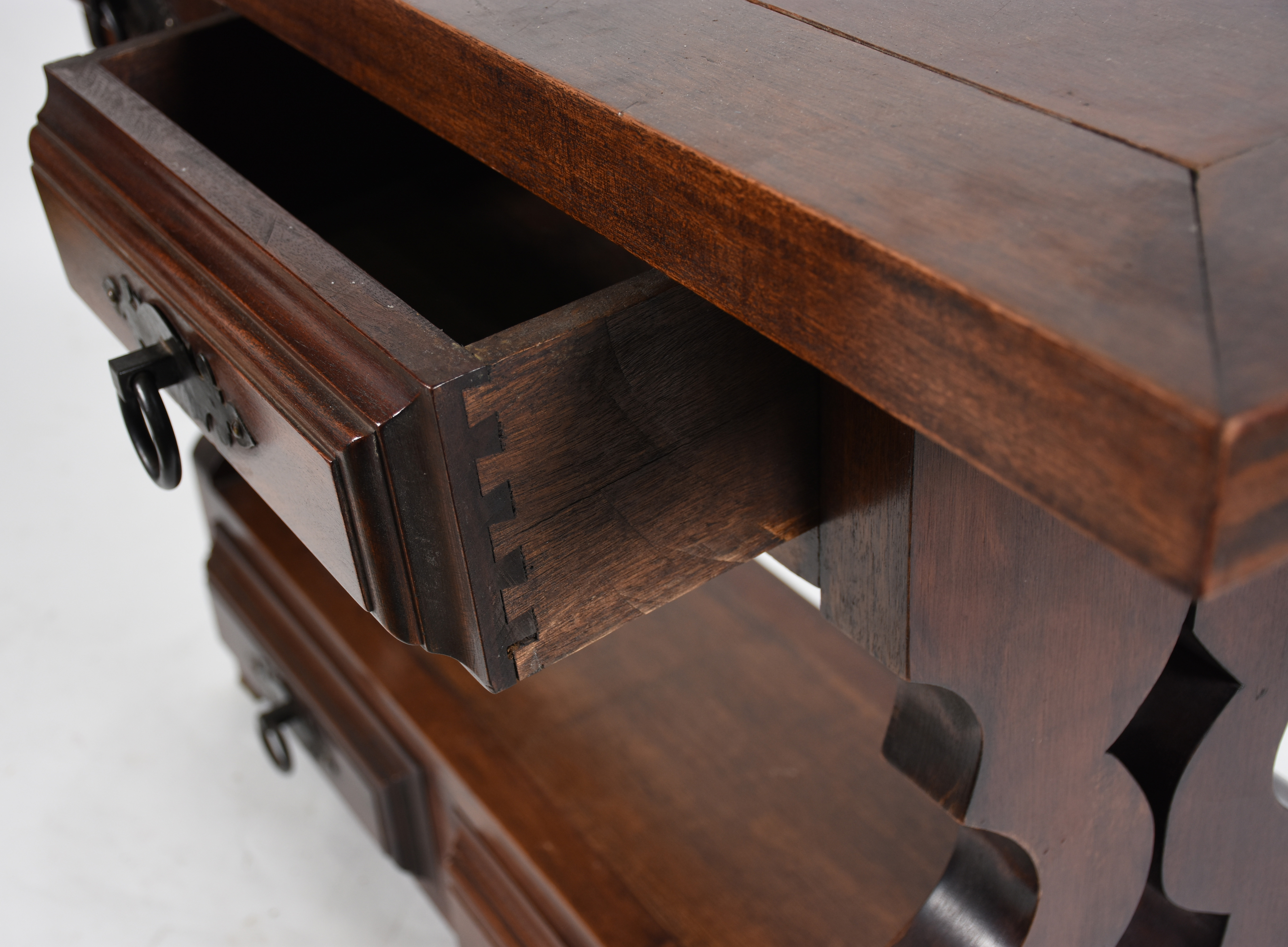 Móvel console de madeira nobre estilo colonial brasileiro, gavetas... - foto 5 de 5