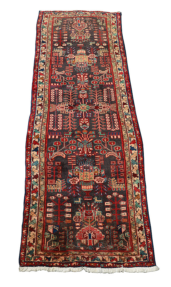 Passadeira Hamadan. Medidas 2,93 x 0,93 m.