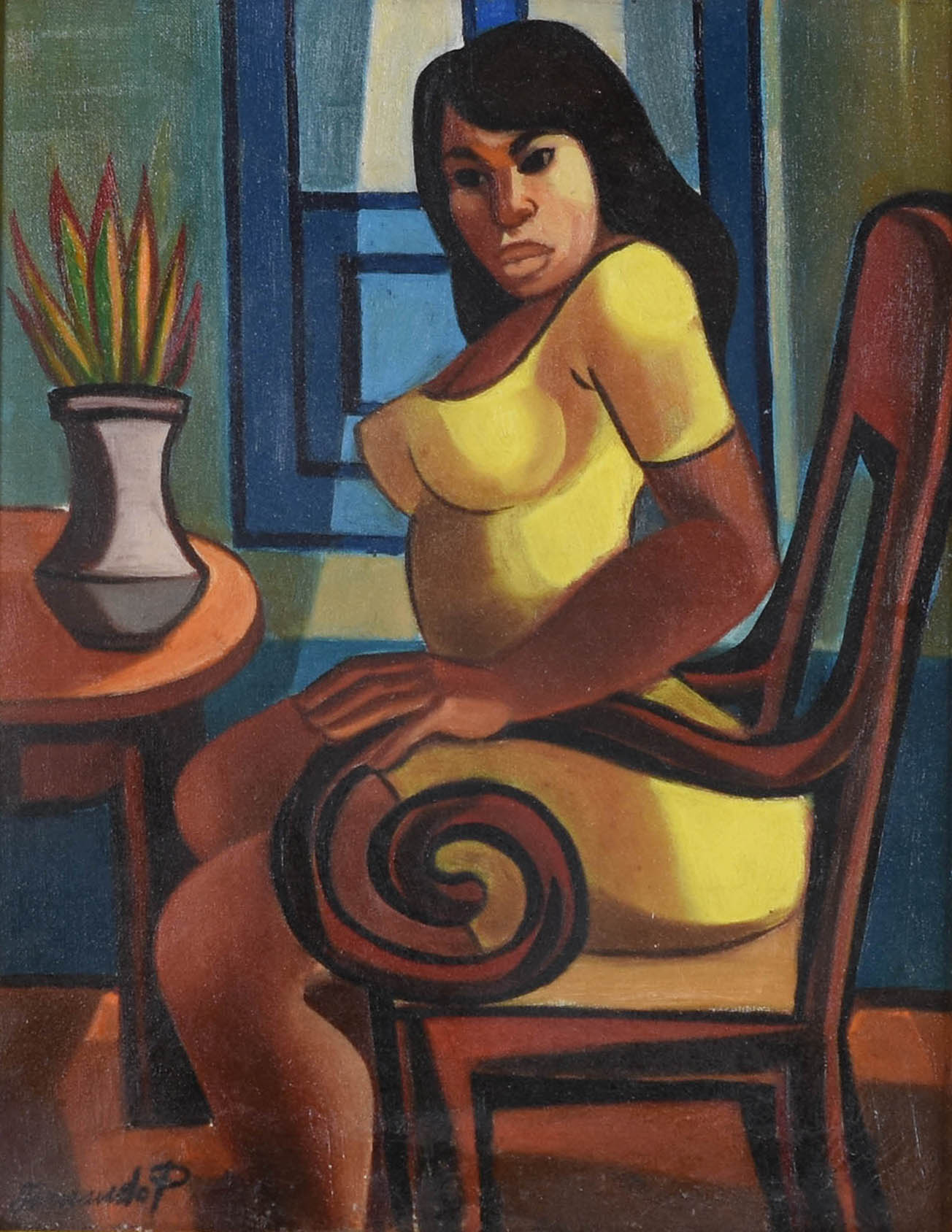 Fernando P. (1917-2005), Mulher na Cadeira - foto 1 de 4