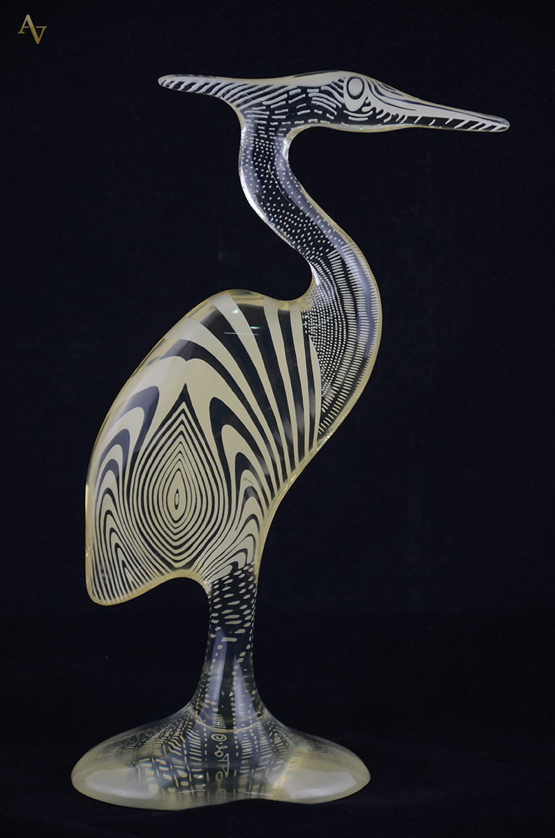 PALATNIK - Escultura em resina de poliéster representando flamingo...