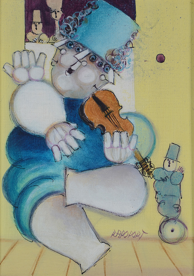 RAPOPORT - O violonista - óleo e nanquim sobre tela - 22 x 16 - foto 2 de 4