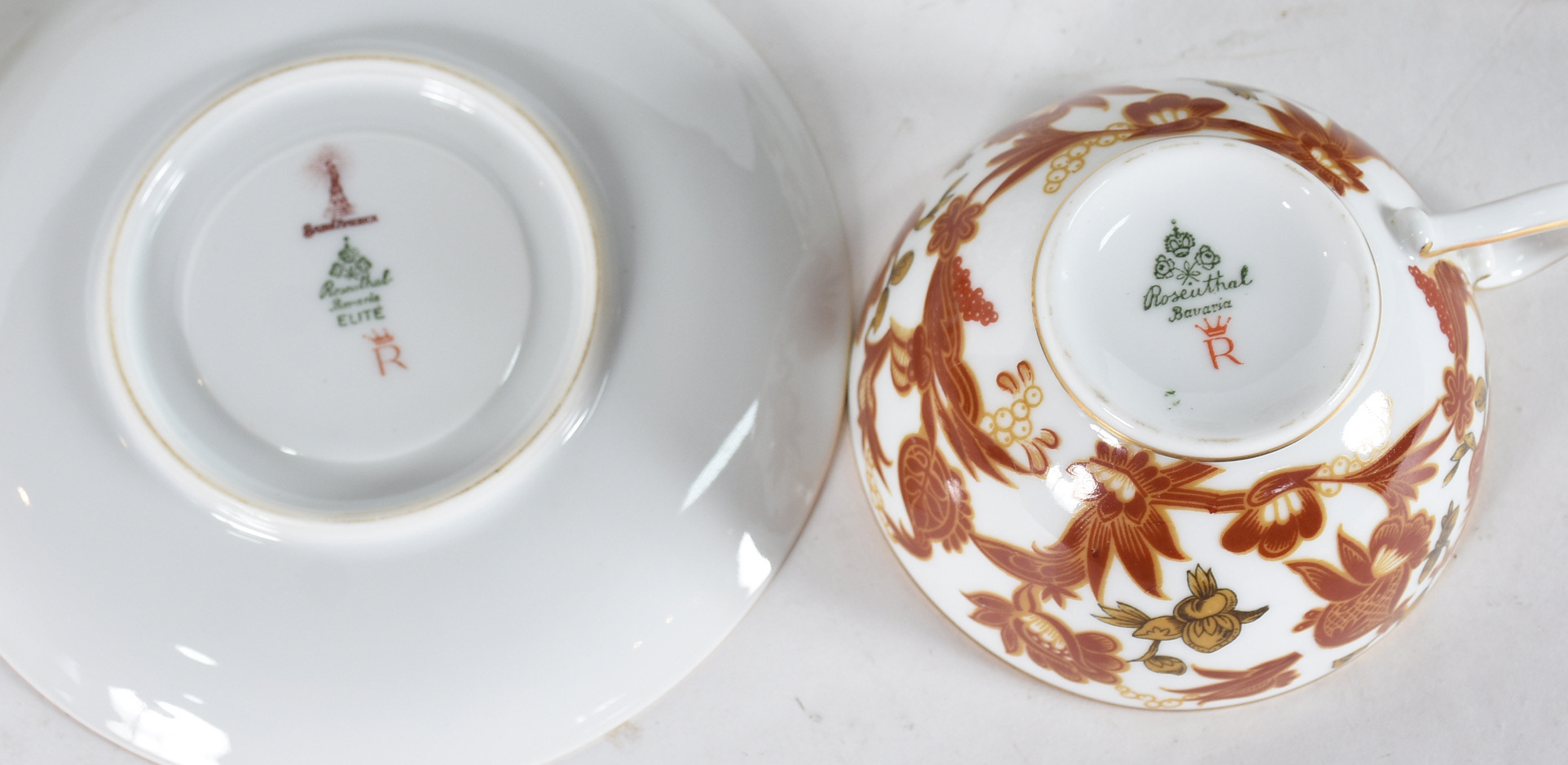 Aparelho de chá de porcelana alemã ROSENTHAL, composto de 2 pratos... - foto 2 de 6