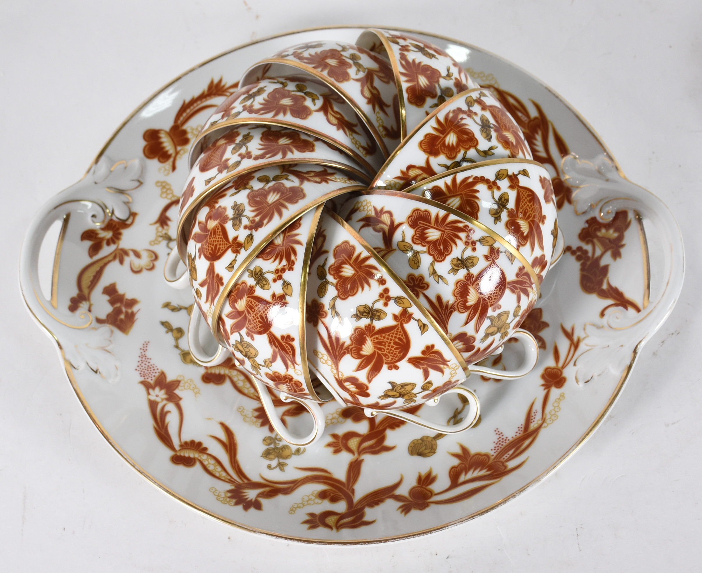 Aparelho de chá de porcelana alemã ROSENTHAL, composto de 2 pratos... - foto 6 de 6