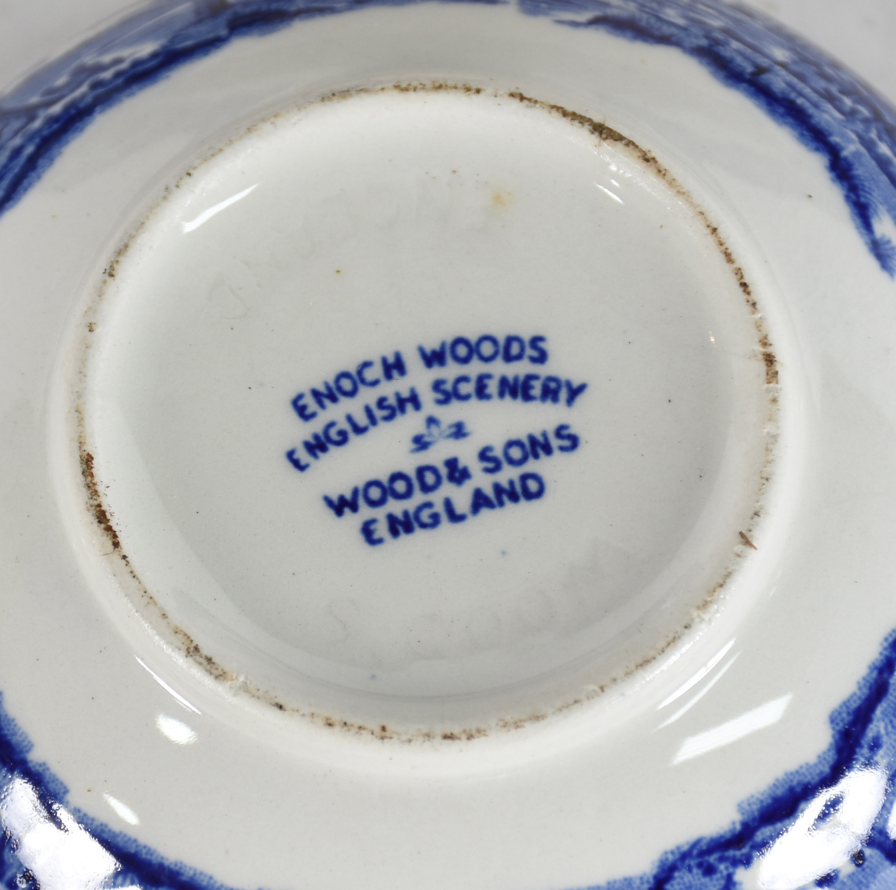Conjunto de jantar de faiança inglesa azul e branca, composto de... - foto 4 de 10