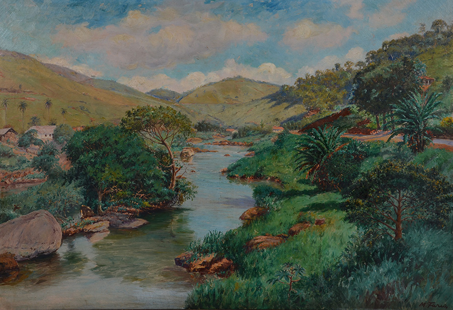 MANUEL FARIA (1895 - 1980)- Paisagem de Pedro do Rio, 1943 - ost - 90... - foto 2 de 5