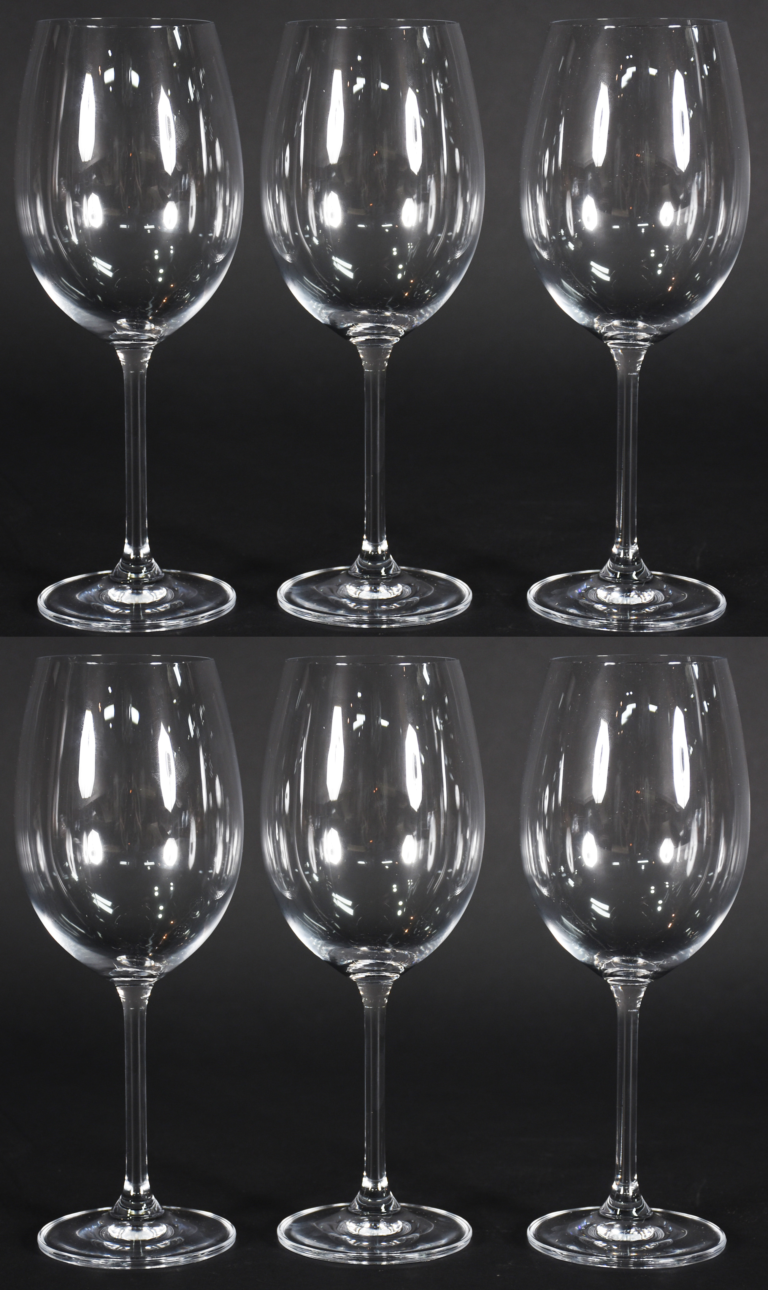 Seis taças de cristal para vinho tinto 470 ml. - foto 1 de 3