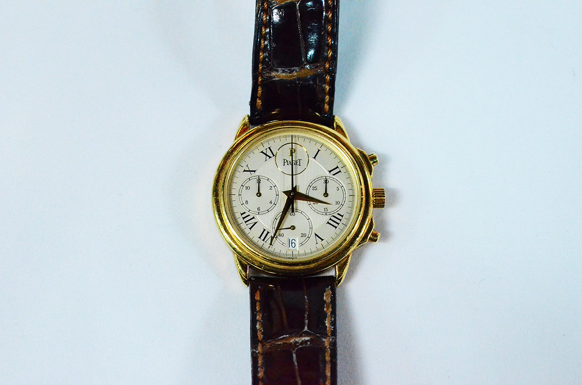 PIAGET- Relógio masculino de ouro 18 k, cronógrafo automático, caixa... - foto 1 de 3