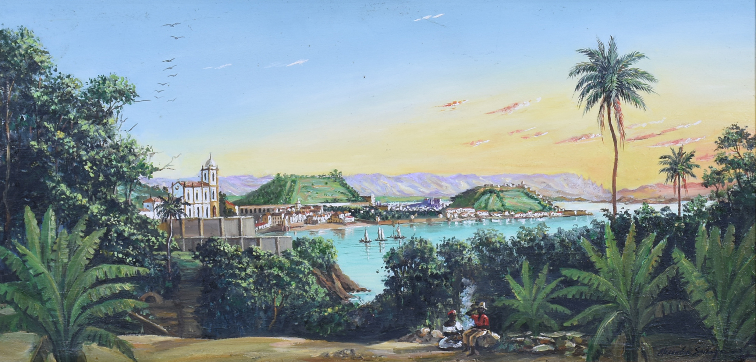Morro da Glória em 1823 (feito atualmente) - foto 1 de 4