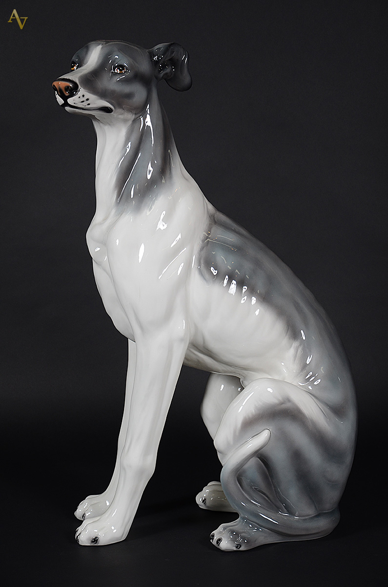 Grande estatueta de porcelana italiana policromada representando... - foto 1 de 2