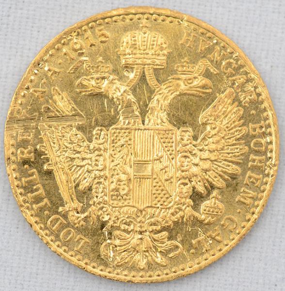 UM DUCADO - Império Autro Húngaro - Francisco I - Peso 3,50 g - 1915... - foto 2 de 2