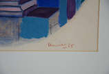 EMERIC MARCIER (1916 - 1990) - Quatorze obras, ... - EMERIC MARCIER (1916 - 1990) - Quatorze obras, sendo GUACHE representando Fachada, assinada e datada de 1965, diâmetro 31 cm;  Doze estudos orig...
