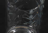 Vaso de cristal com folhas lapidadas - Vaso de cristal com folhas lapidadas