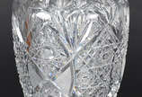 Vaso de cristal tcheco lapidado - Vaso de cristal tcheco lapidado