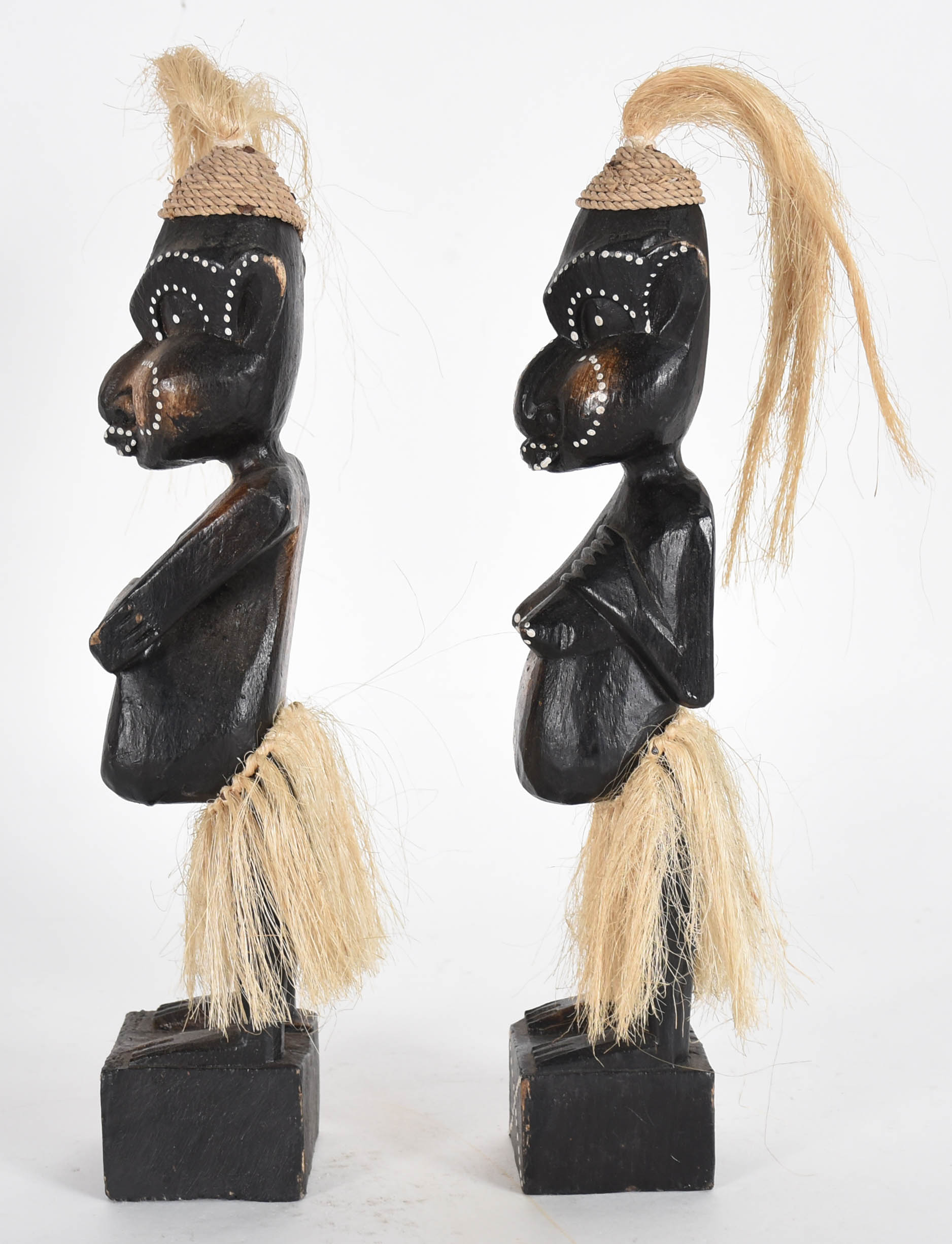 Par de estatuetas africanas de madeira. - foto 4 de 4
