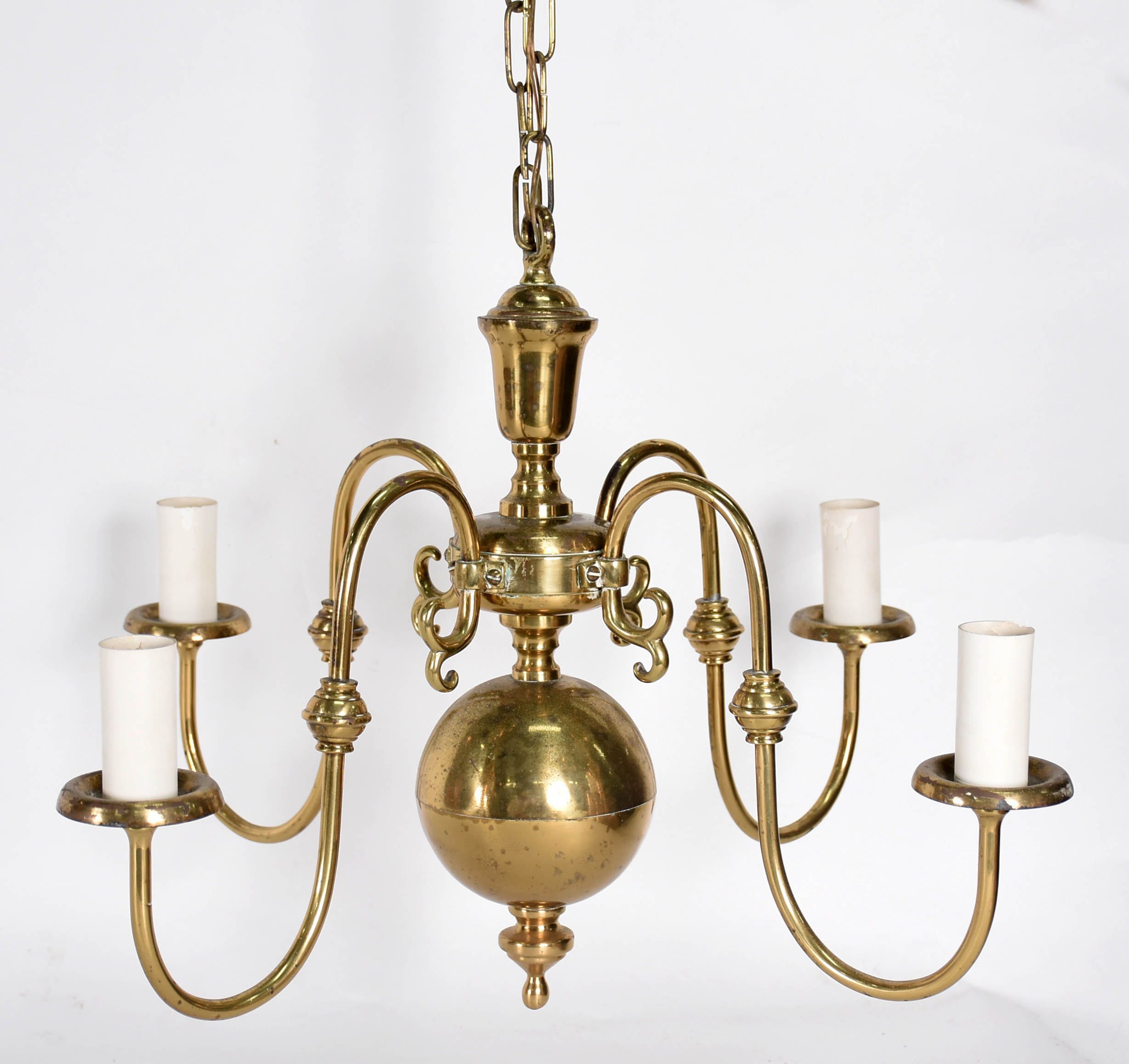 Lustre estilo holandes de metal dourado - foto 1 de 2