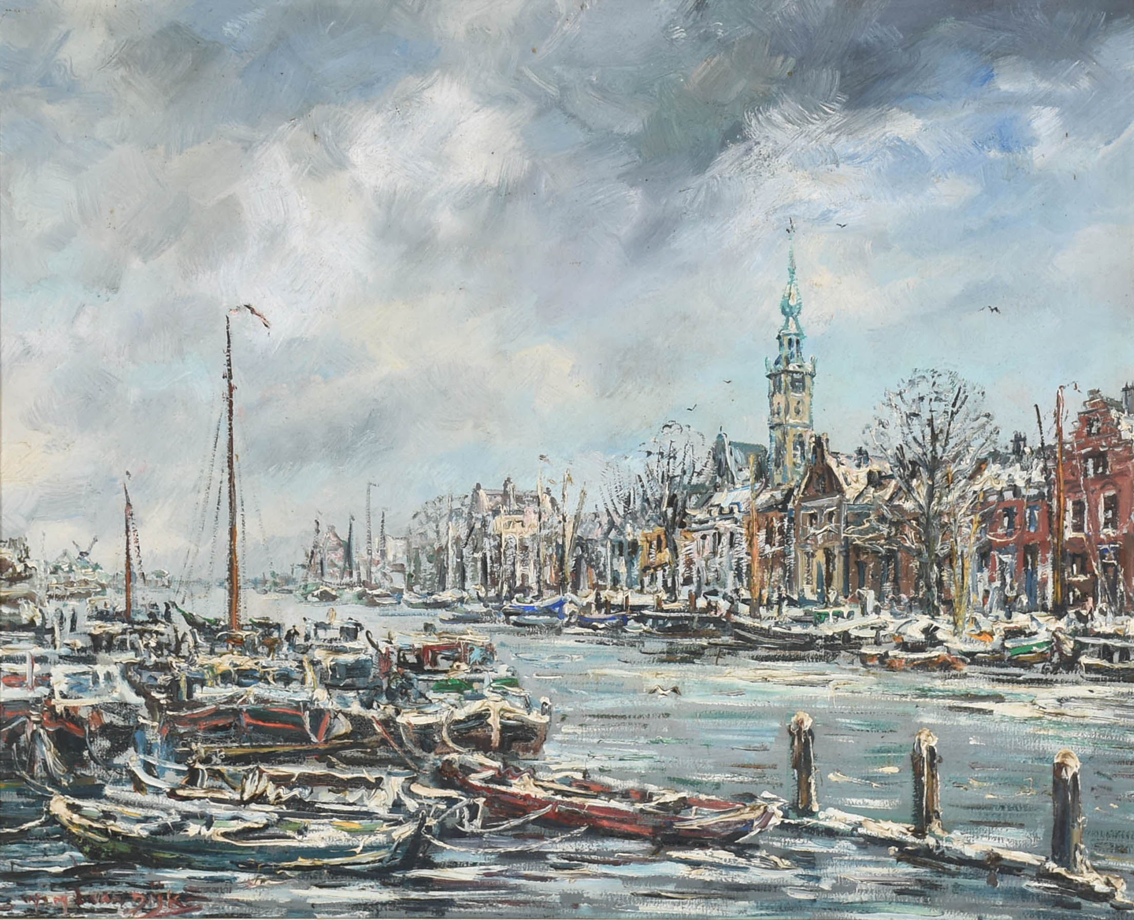 Win Van Dijk (1915-1990), Inverno da Holanda - foto 1 de 5