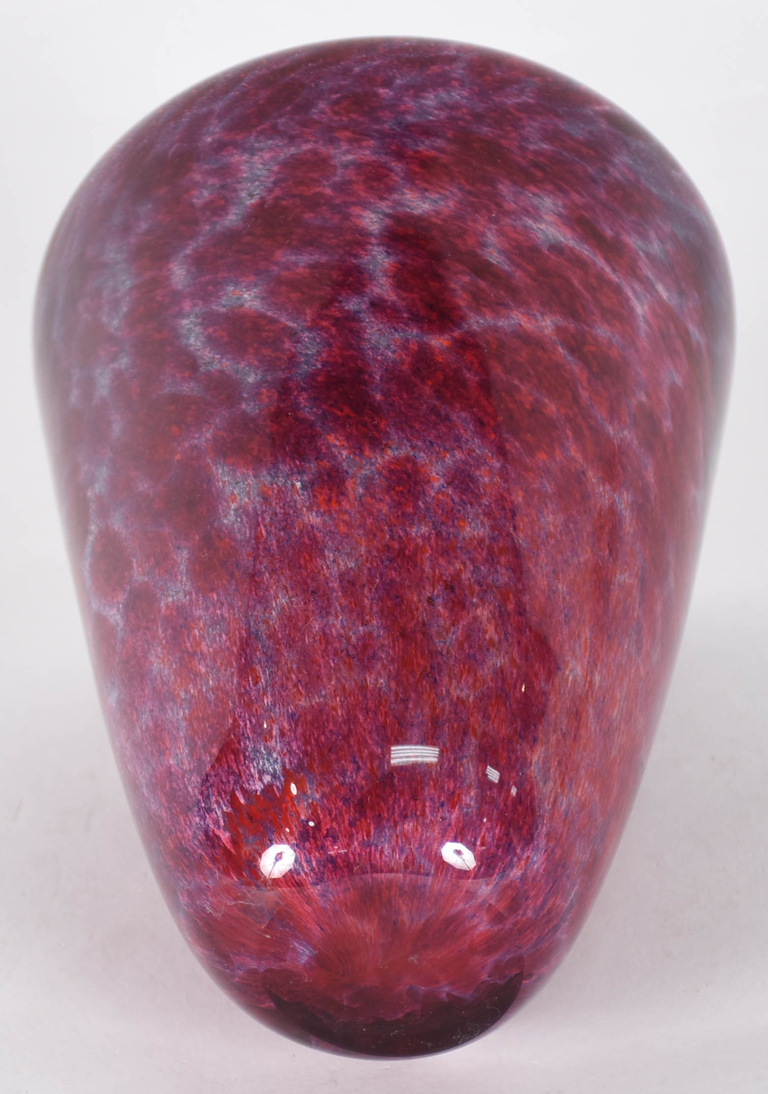 Vaso de murano decorativo com mesclas em lilás, interior na cor... - foto 3 de 3