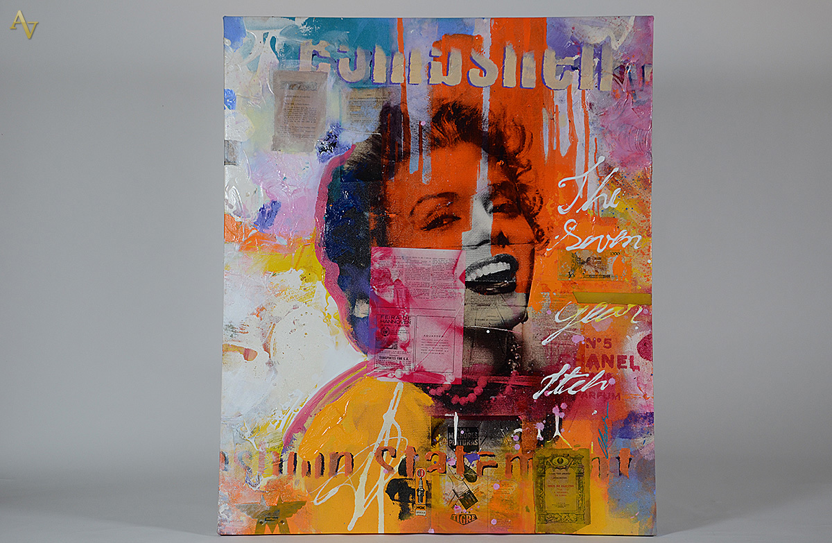 CLAUS COSTA - Marilyn - técnica mista - 1,20 x 1,00 - foto 1 de 3
