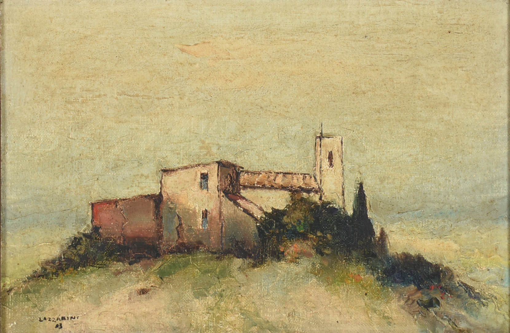  Domenico Lazzarini (1920-1987), Igreja no morro - foto 1 de 4
