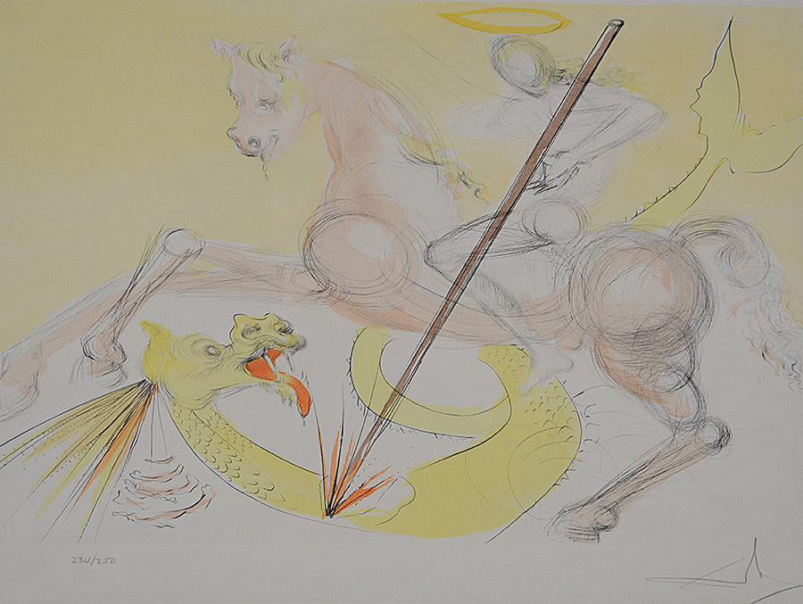SALVADOR DALI - litografia 234/250 - 40 x 57 cm. - foto 2 de 3