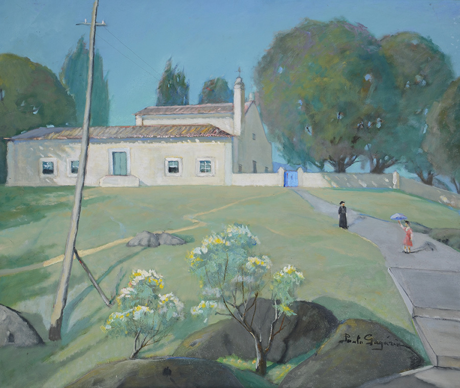 PAULO GAGARIN (1885 - 1980) - Paisagem com casa - ost - 70 x 84 - com... - foto 2 de 4