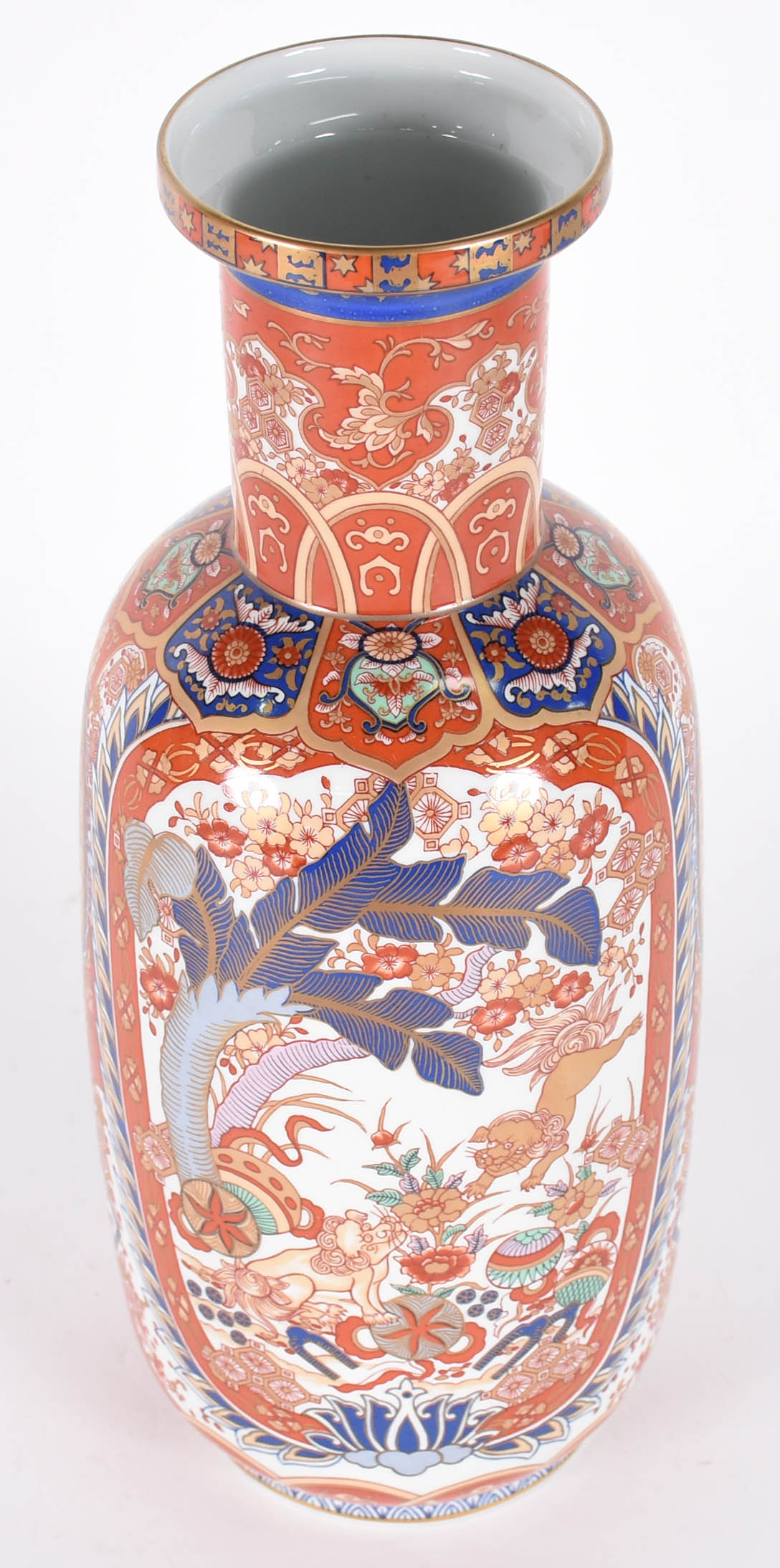 Vaso de porcelana portuguesa Vista Alegre decorada ao gosto oriental... - foto 2 de 5
