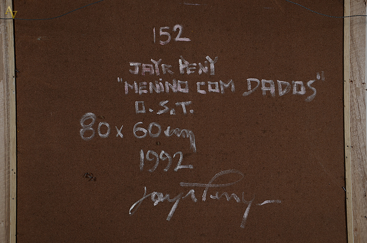 JAYR PENY - Menino com dados - ost - 80 x 60 - 1992 - foto 4 de 4