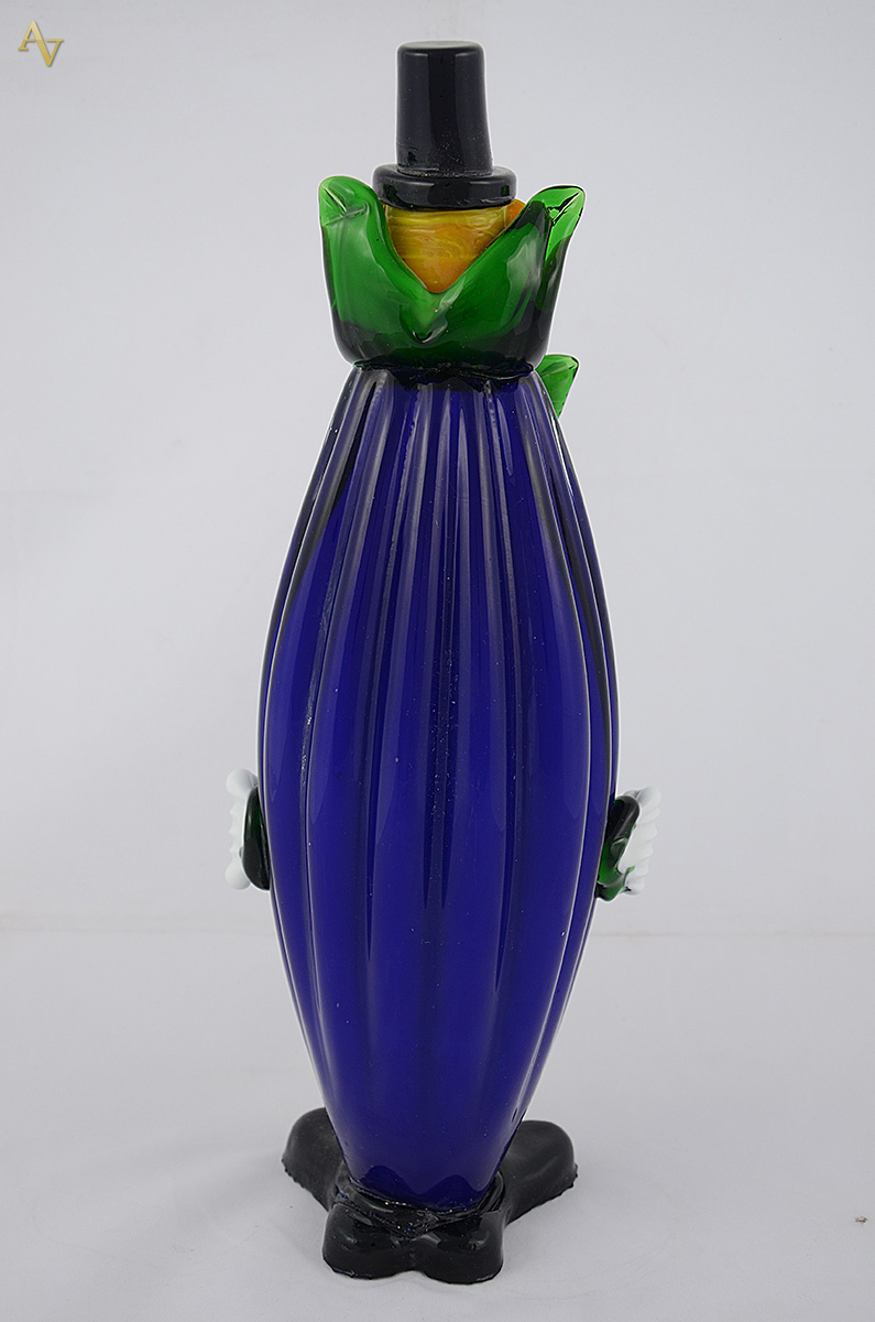 Palhaço de murano azul. Altura 38 cm. - foto 2 de 2