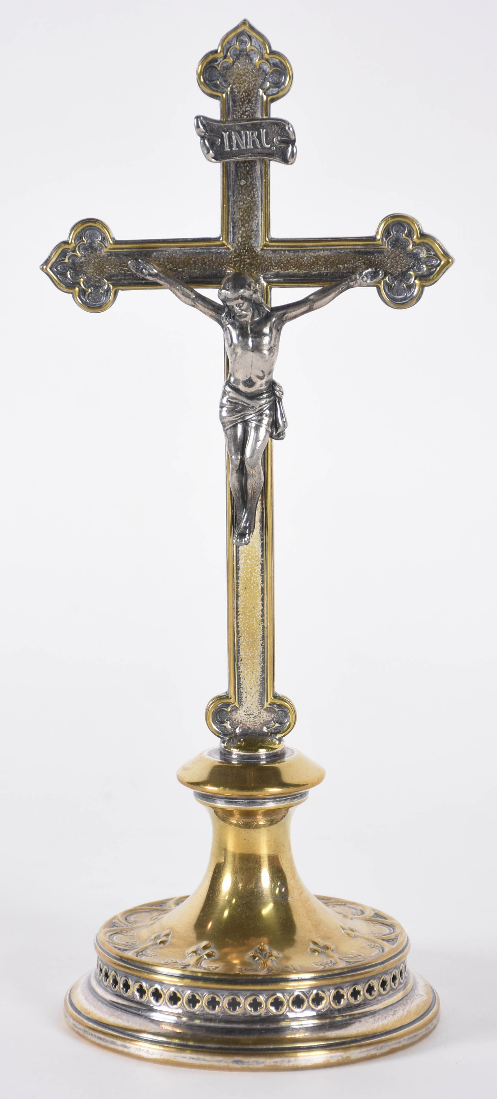 Crucifixo de metal com figura de Cristo (metal com desgastes). - foto 1 de 4
