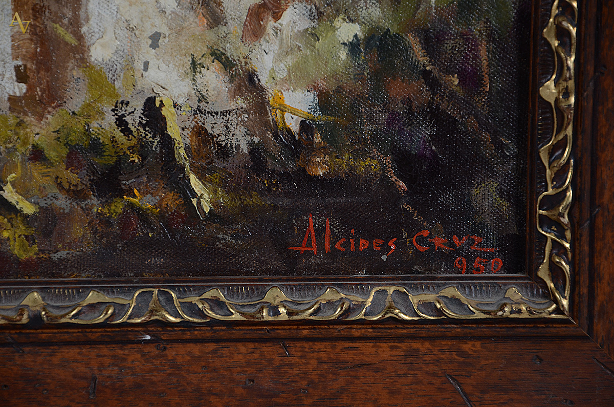 ALCIDES CRUZ - Igreja - ost - 38 x 46 - 1950 - foto 3 de 4