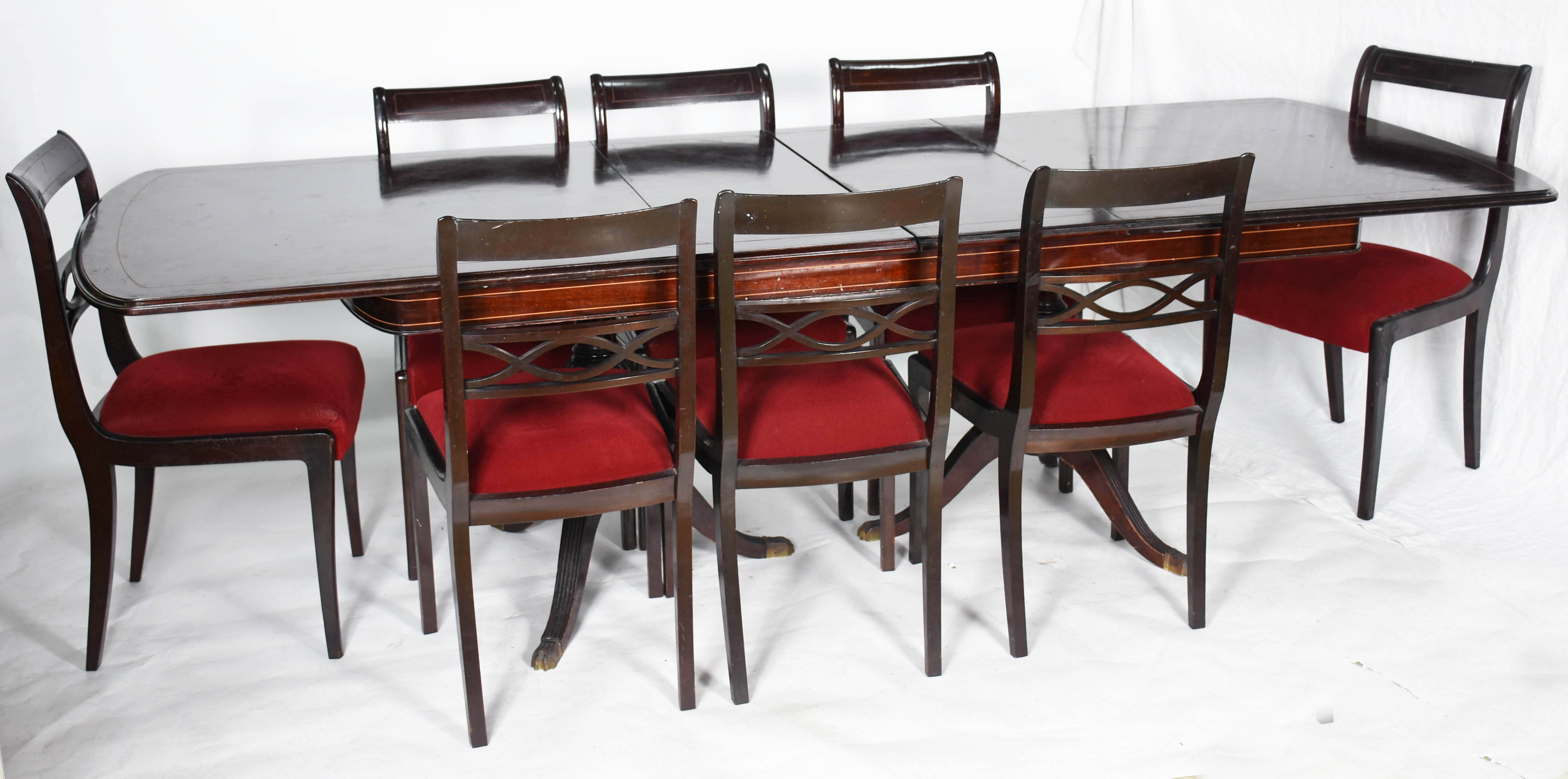 Mesa de jantar estilo ingles de madeira nobre filetada, medida... - foto 1 de 5