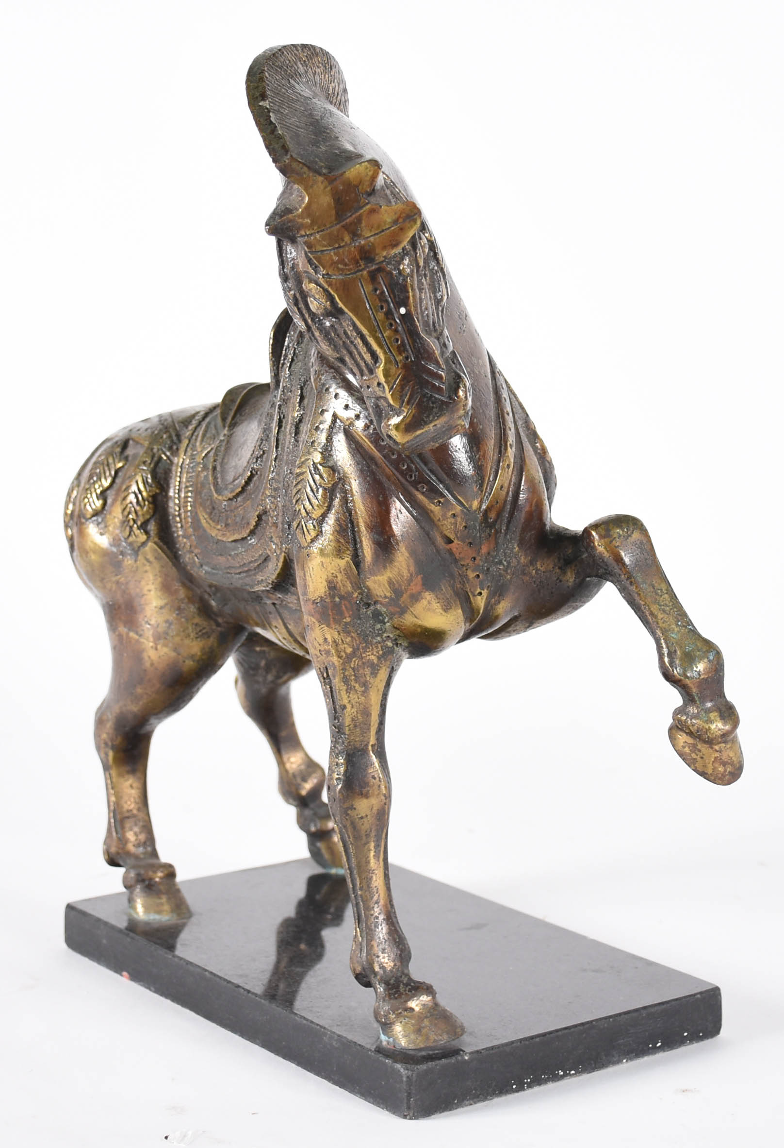 Escultura de bronze representando Cavalo, base de mármore. - foto 4 de 5
