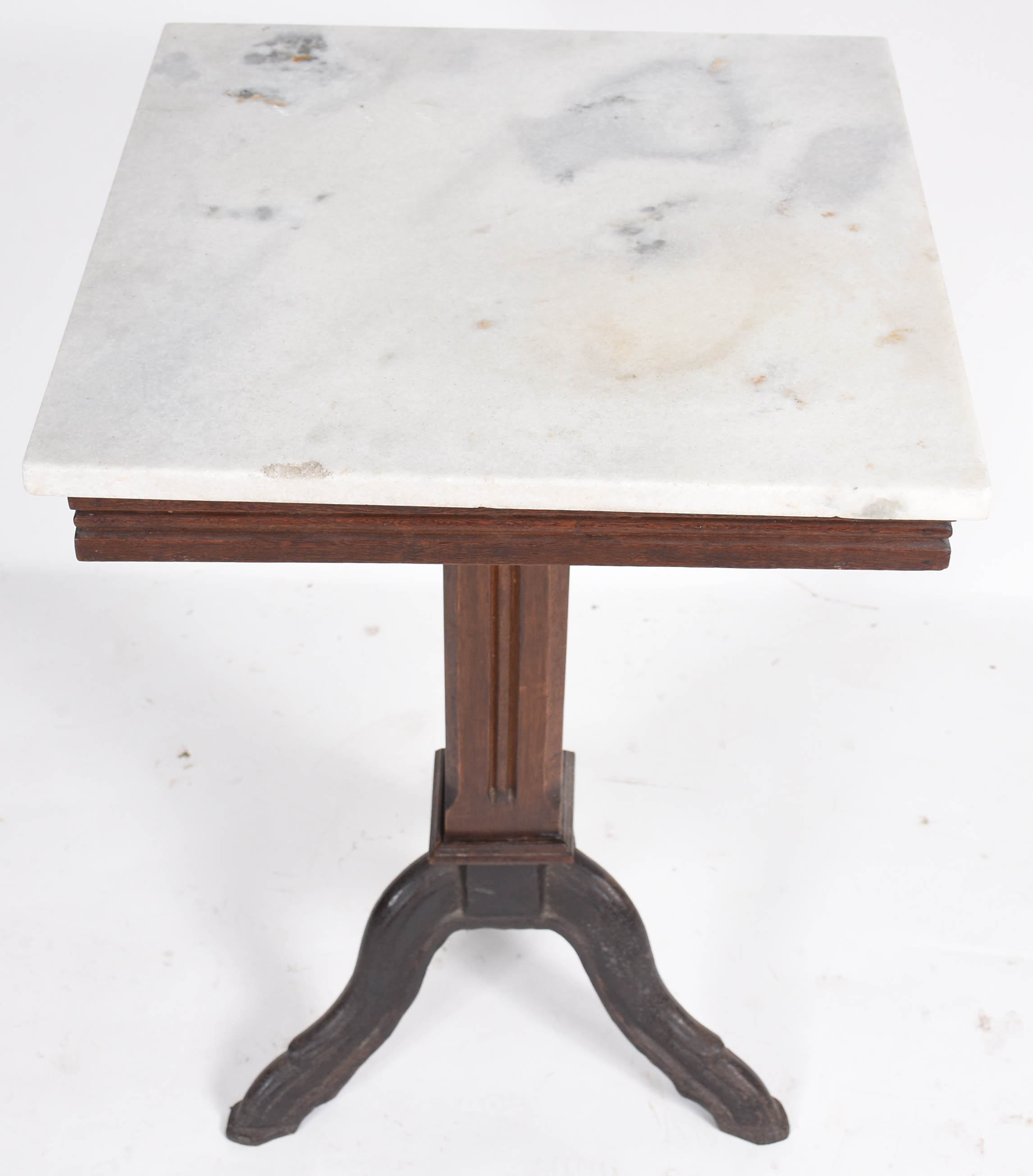 Mesa para bar com base de metal, tampo de mármore apoiado em coluna... - foto 2 de 4