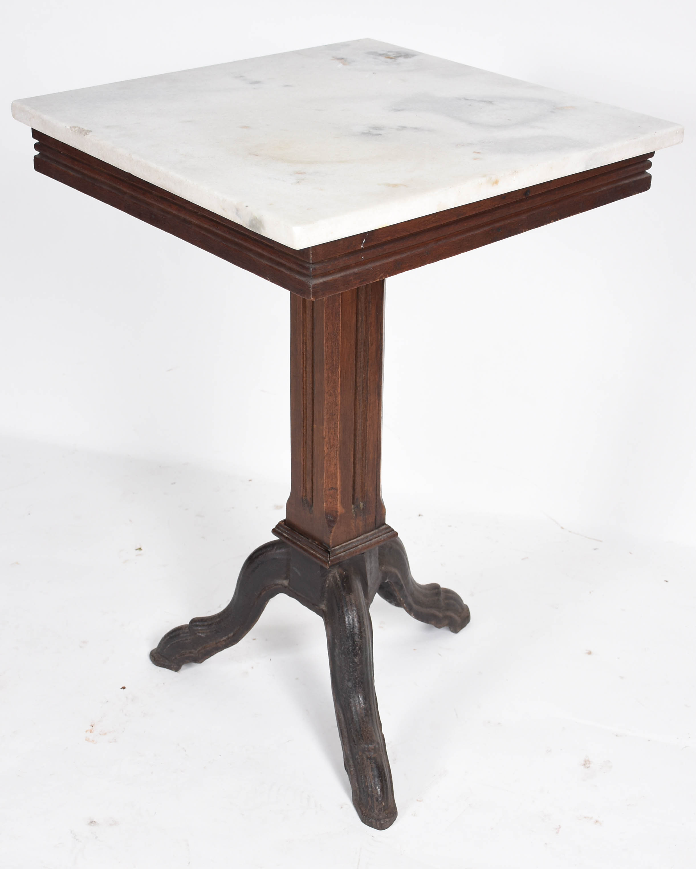 Mesa para bar com base de metal, tampo de mármore apoiado em coluna... - foto 4 de 4