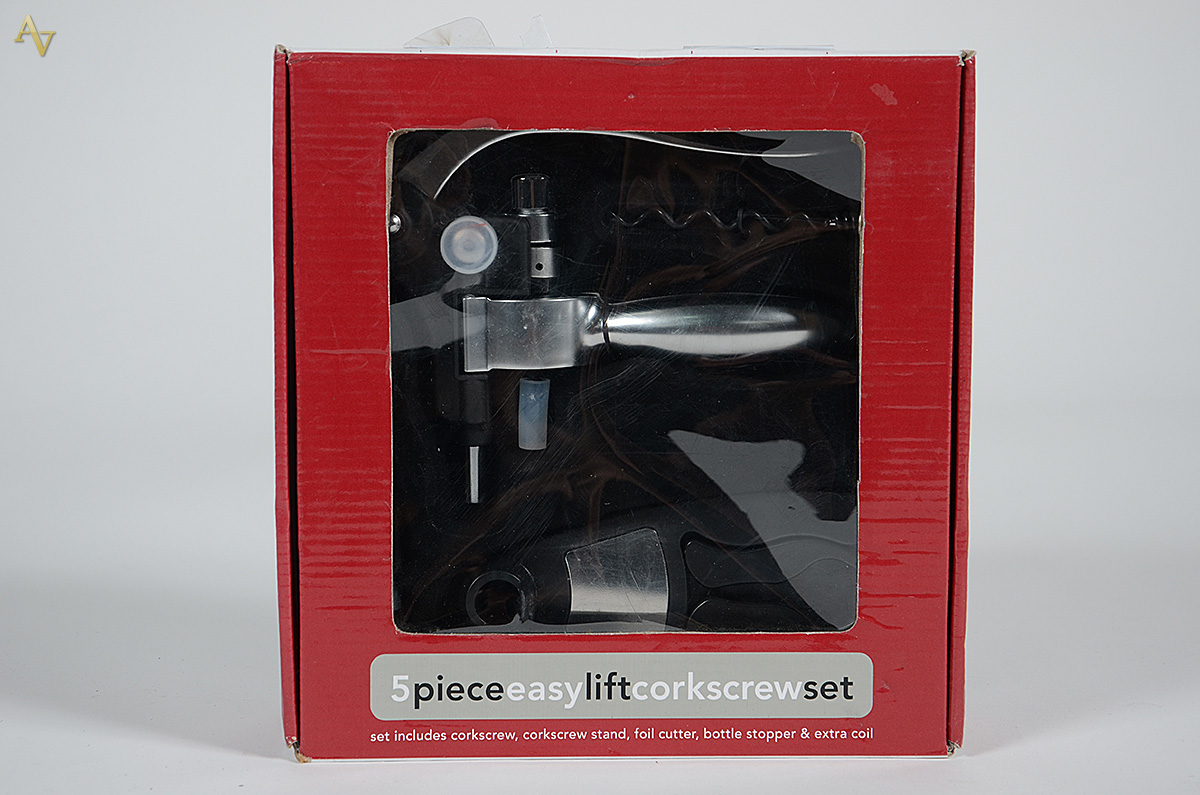 Conjunto de utensílios para vinho de aço inox composto de 5 peças. - foto 3 de 3