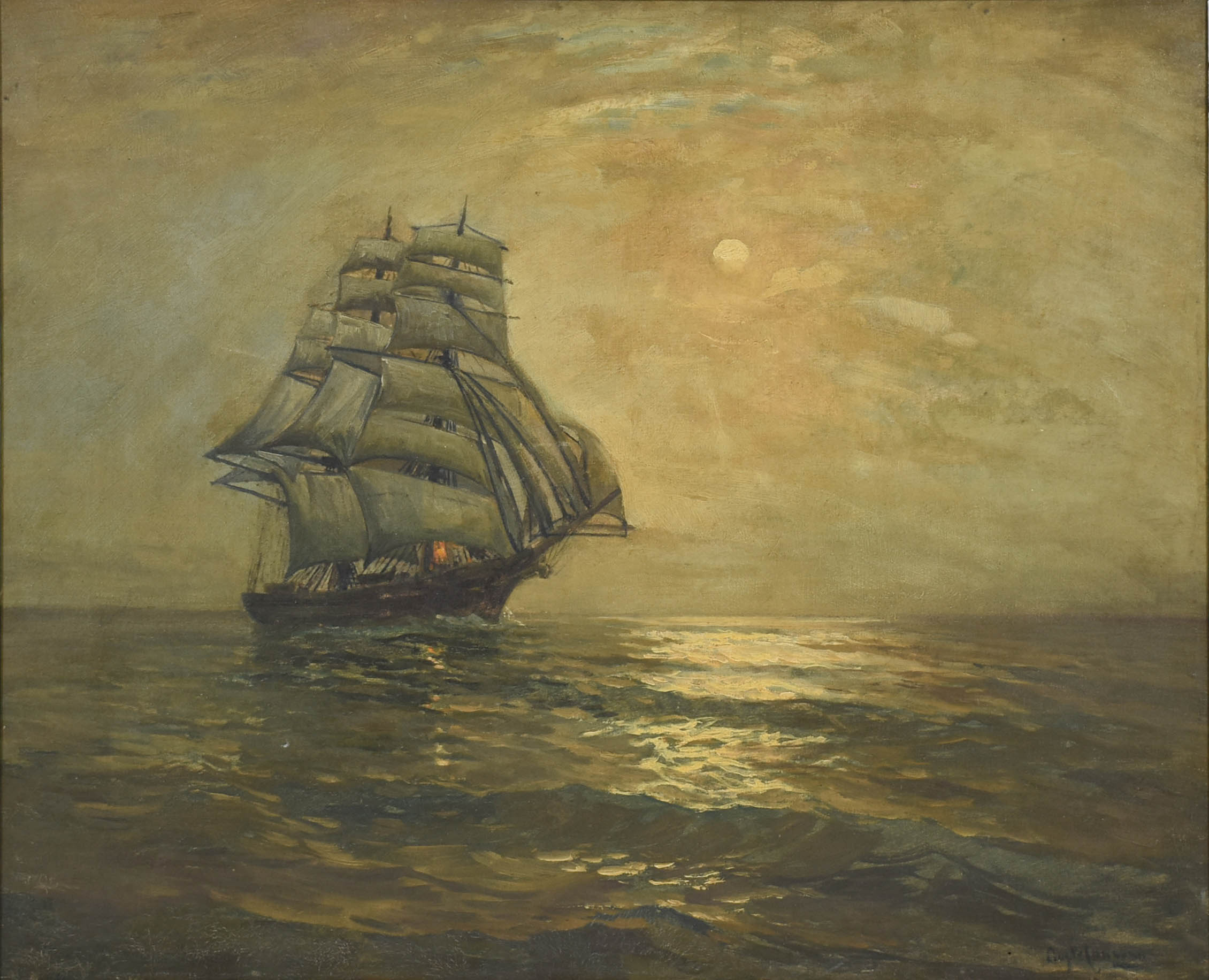 Angelo Cannone (1899-1992), Caravela ao por do sol - foto 1 de 4