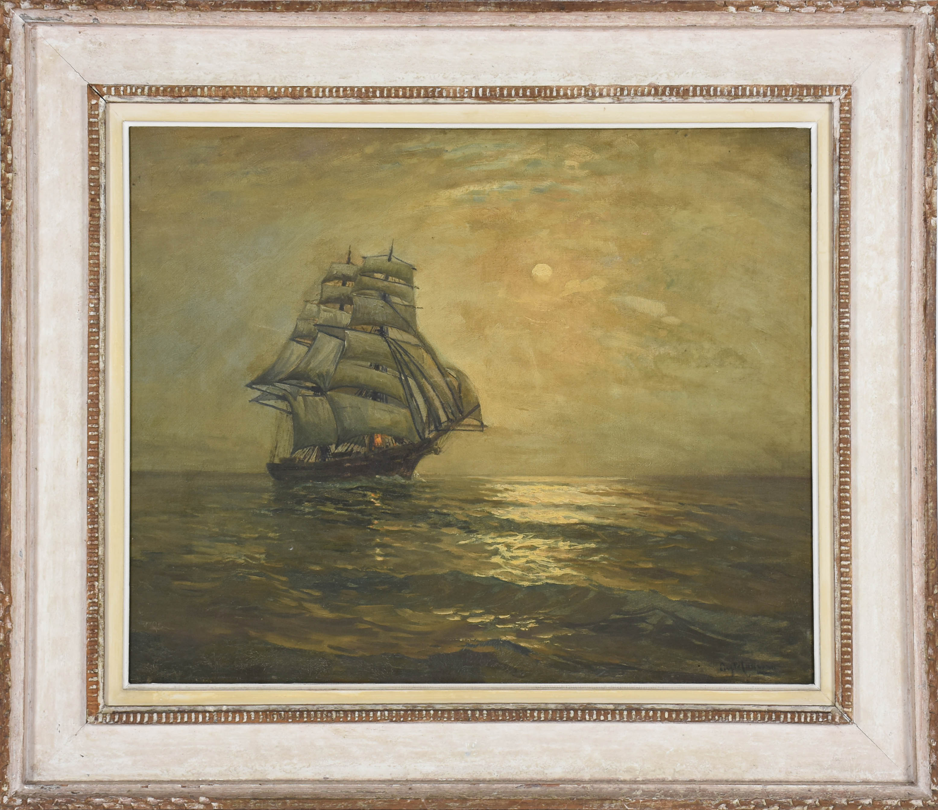 Angelo Cannone (1899-1992), Caravela ao por do sol - foto 2 de 4