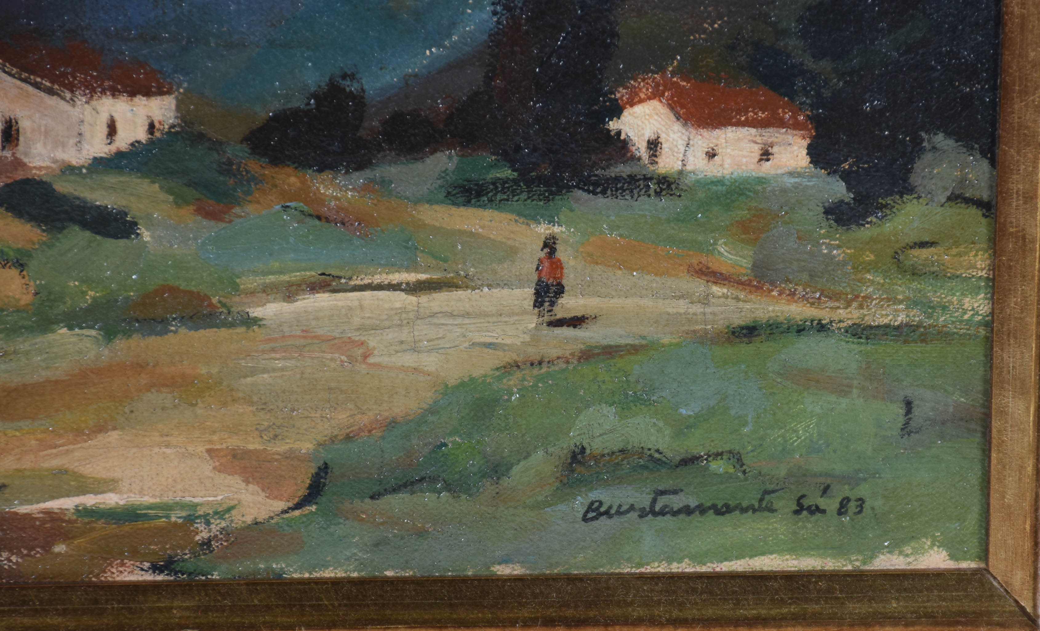 Bustamante Sá (1907-1988), Paisagem com figura - foto 3 de 4