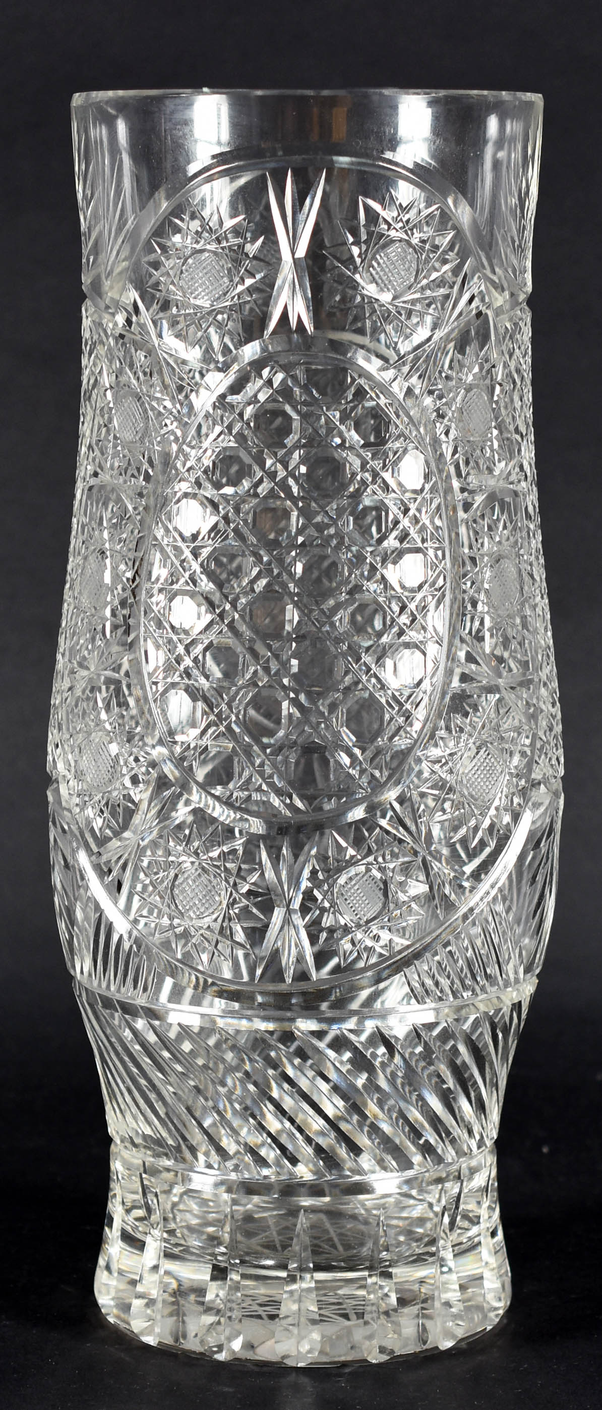 Vaso de cristal lapidado. - foto 1 de 4