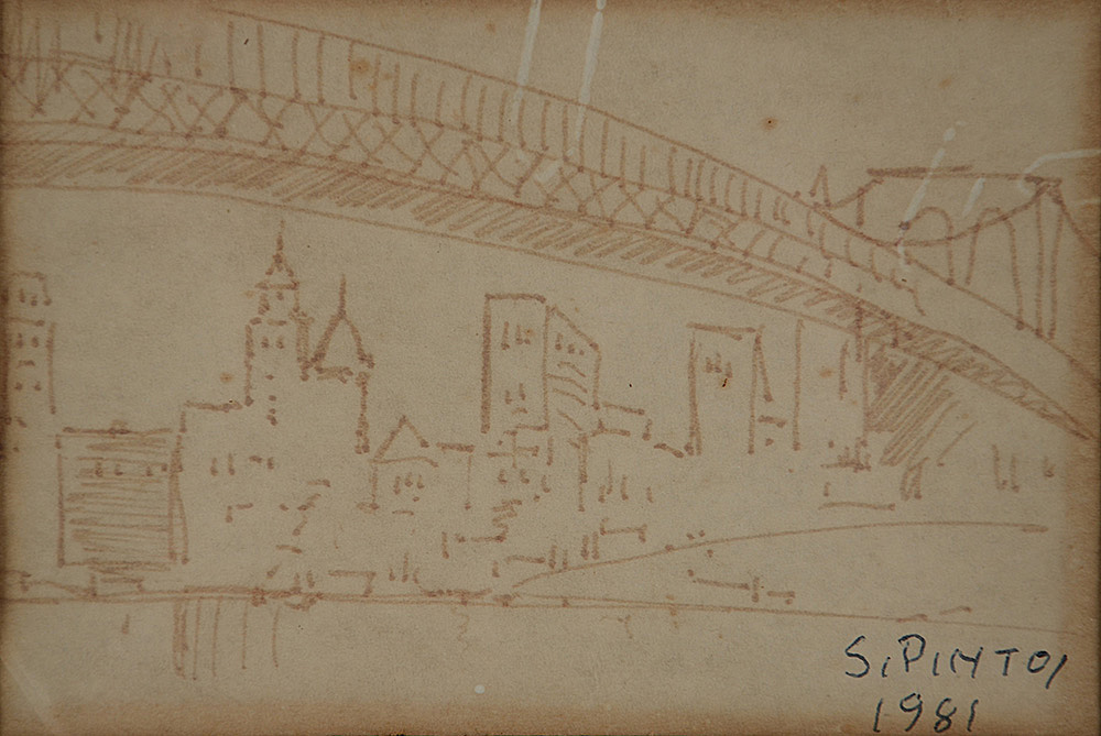 SYLVIO PINTO - Desenho - New York - 14,5 x 9,5 cm - foto 2 de 3