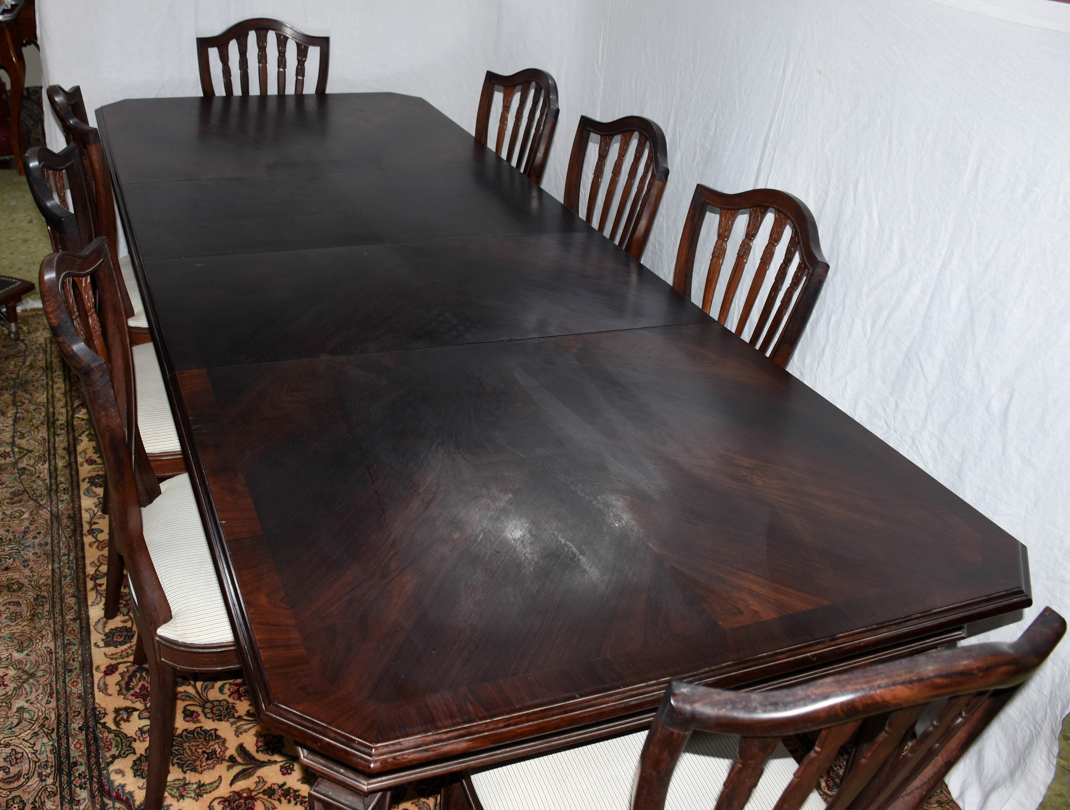 Mesa de jantar de jacarandá, 2 tábuas extensoras 50cm cada... - foto 3 de 7