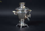 Samovar de metal prateado. Altura 33 cm. - Samovar de metal prateado. Altura 33 cm.