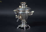 Samovar de metal prateado. Altura 33 cm. - Samovar de metal prateado. Altura 33 cm.