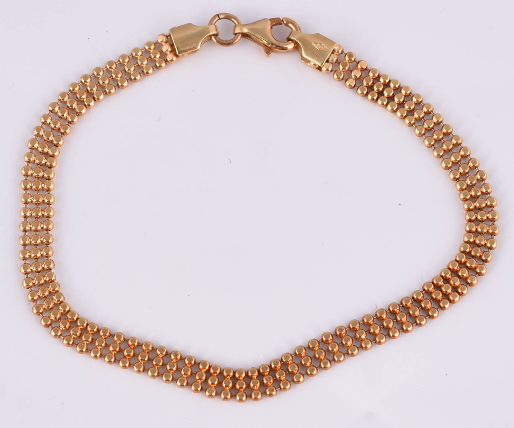 Pulseira de ouro 18 k com bolinhas. - foto 1 de 3