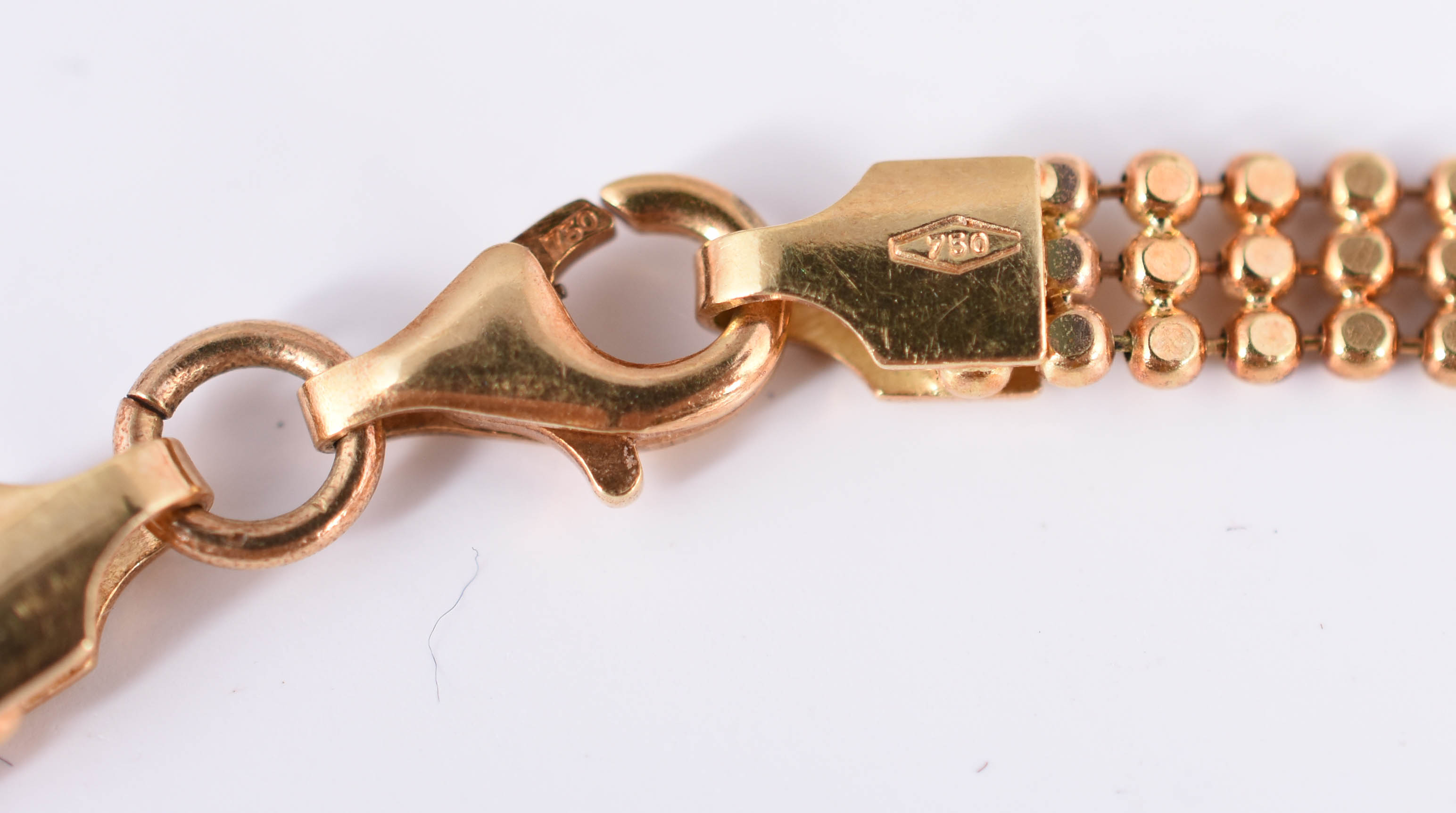 Pulseira de ouro 18 k com bolinhas. - foto 3 de 3