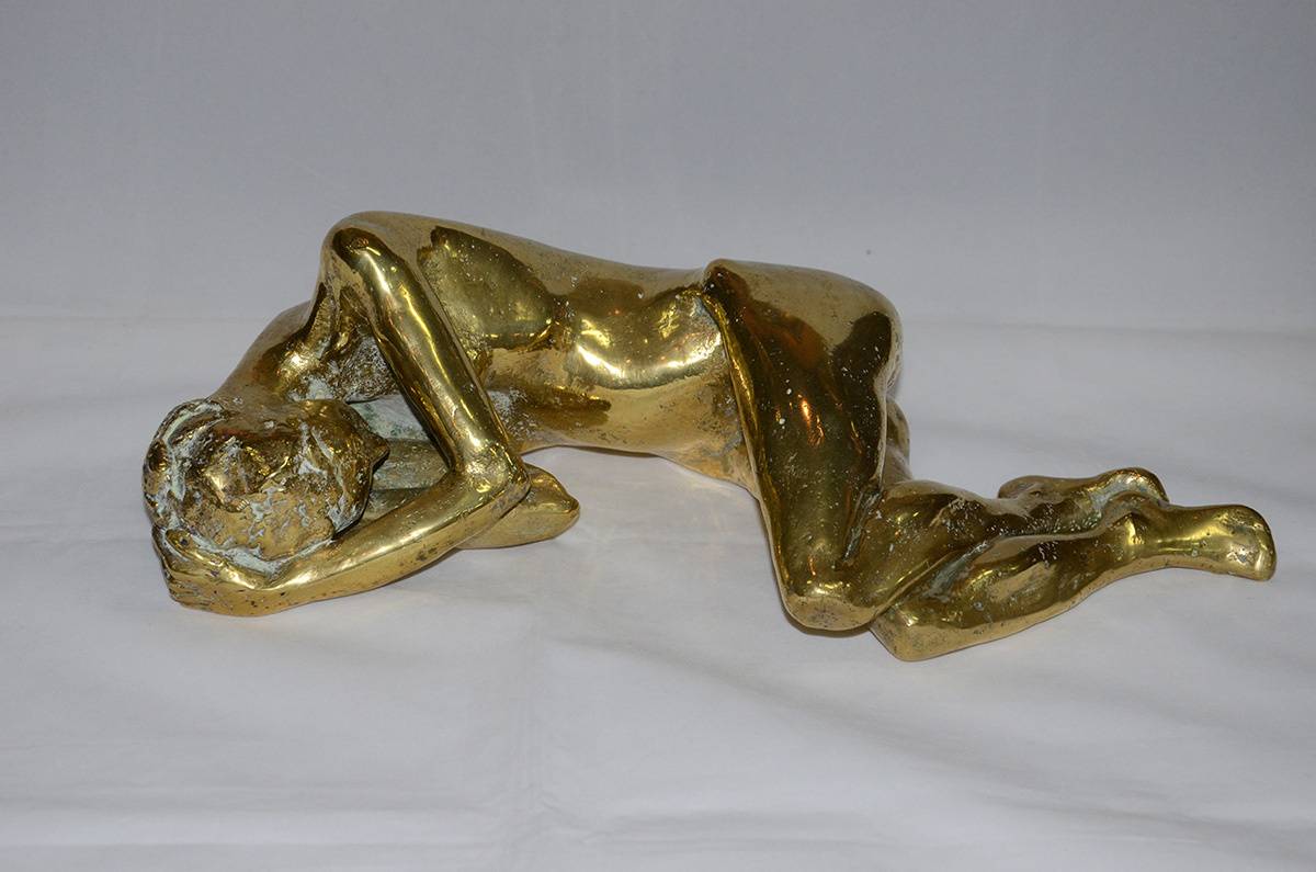 OXANE - Escultura de bronze representando nu feminino. Comprimento 40... - foto 1 de 3