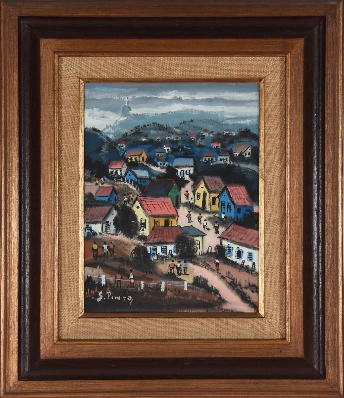 Sylvio Pinto (1918-1997), Paisagem com casas - foto 2 de 4