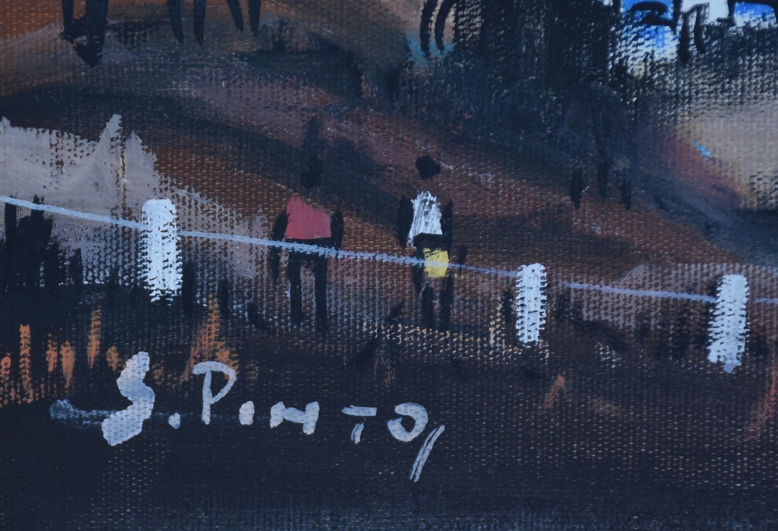 Sylvio Pinto (1918-1997), Paisagem com casas - foto 3 de 4