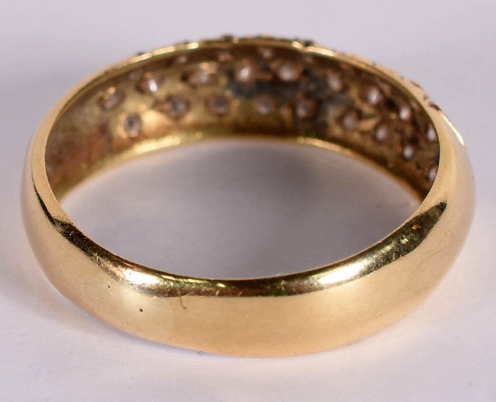 Anel de ouro amarelo 18 k com 27 brilhantes de 0,30 cts, aro 21 (Por... - foto 3 de 4